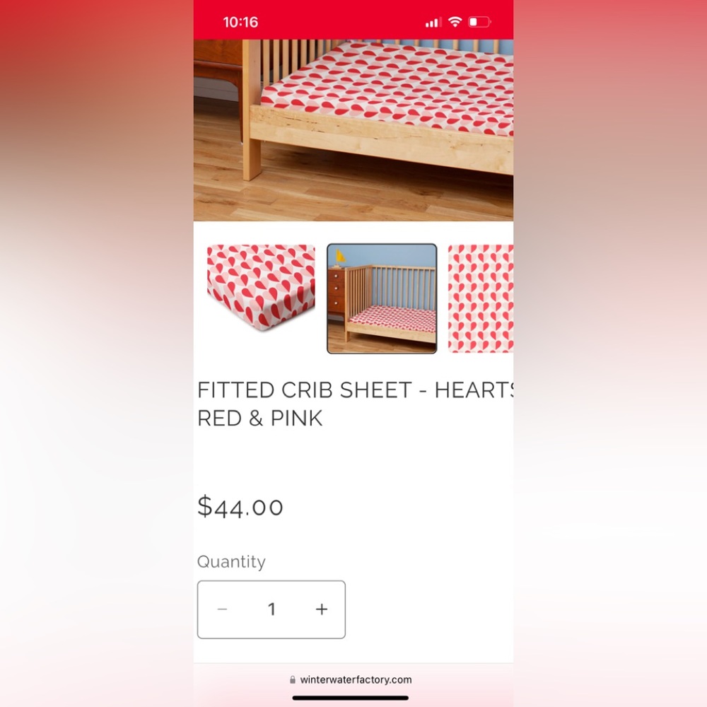 Winter Water Factory 100% organic crib sheet